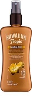 Hawaiian Tropic Golden Tint Lapte de corp protector în spray SPF 10