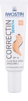 Iwostin Sensitia Correctin dlhodobo krycí upokojujúci fluid pre citlivú a alergickú pleť SPF 30