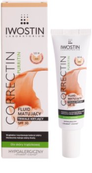 Iwostin Purritin Correctin dlouhodobě krycí matující fluid pro aknózní pleť SPF 30