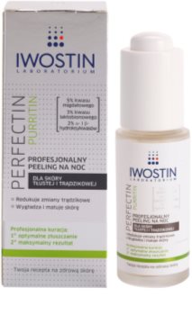 Iwostin Purritin Perfectin professionelles Peeling für die Nacht für fettige Haut mit Neigung zu Akne