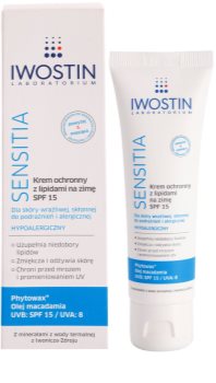 Iwostin Sensitia creme de proteção com lipídios contra o frio e vento SPF 15