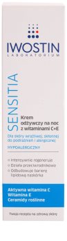 Iwostin Sensitia hranilna nočna krema z vitaminoma C in E za občutljivo in alergično kožo