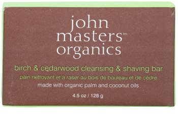 John Masters Organics Birch & Cedarwood Cleansing and Shaving Soap for Men and Women