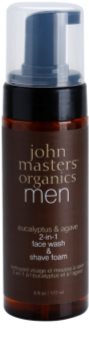 John Masters Organics Men espuma de afeitar limpiadora 2 en 1