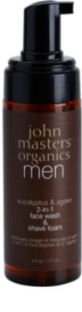 John Masters Organics Men espuma de afeitar limpiadora 2 en 1