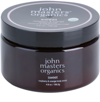 John Masters Organics Sweet Raspberry & Orange exfoliant corp pentru piele neteda si delicata