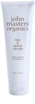 John Masters Organics Rose & Apricot mleko brez spiranja za suhe konice las