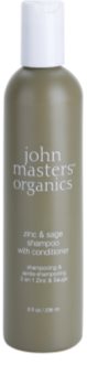 John Masters Organics Zinc & Sage Shampoo und Conditioner 2 in 1 für gereizte Kopfhaut