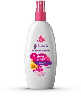 Johnson's Baby Shiny Drops condicionador sem enxaguar em spray com óleo de argan