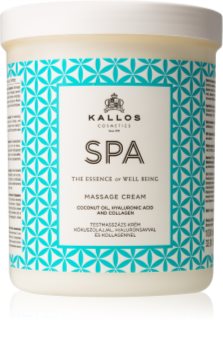 Kallos BodyArt crema para masaje con aceite de coco, ácido hialurónico y colágeno
