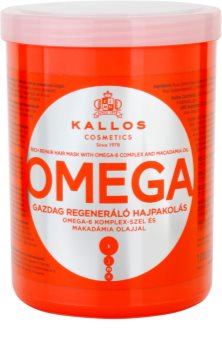 Kallos KJMN mascarilla nutritiva para cabello con complejo omega-6 y aceite de macadamia