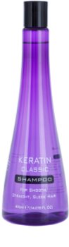 Keratin Classic Smooth sampon a rakoncátlan és töredezett hajra