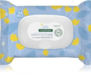 Klorane Bébé Calendula jemné čistiace obrúsky pre deti od narodenia