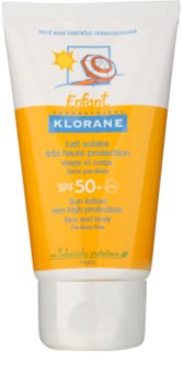 Klorane Kids leite protetor para rosto e corpo SPF 50+