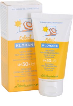 Klorane Kids leite protetor para rosto e corpo SPF 50+