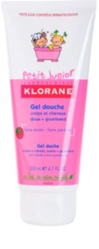 Klorane Junior gel de dus pentru corp si par cu arome de zmeura
