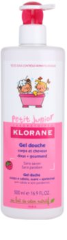 Klorane Junior гель для душу для тіла та волосся з ароматом малини