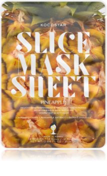 KOCOSTAR Slice Mask Sheet Pineapple тканинна маска для обличчя зі зміцнюючим ефектом