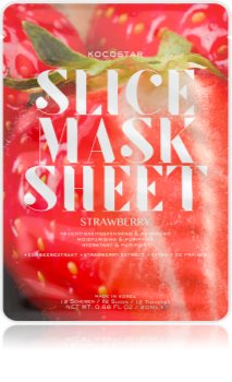 KOCOSTAR Slice Mask Sheet Strawberry hydratační plátýnková maska pro zářivý vzhled pleti