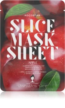 KOCOSTAR Slice Mask Sheet Apple szövet arcmaszk az arcbőr élénkítésére és vitalitásáért