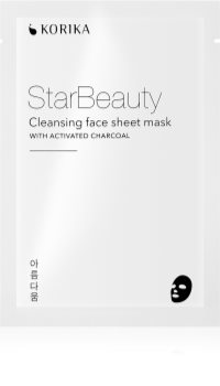 KORIKA StarBeauty masque nettoyant en tissu avec du charbon actif