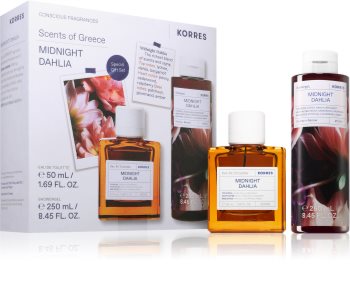 korres midnight dahlia woda toaletowa 50 ml   zestaw 