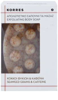 Korres Seaweed Grains & Kaffeine sabão sólido com efeitos esfoliantes anticelulite