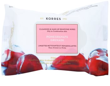 Korres Pomegranate lingettes nettoyantes pour peaux grasses et mixtes