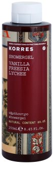 Korres Vanilla, Freesia & Lychee tusfürdő nőknek 250 ml