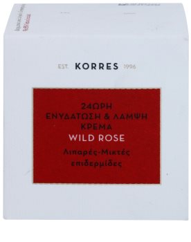 Korres Wild Rose posvetlitvena in vlažilna krema za mastno in mešano kožo