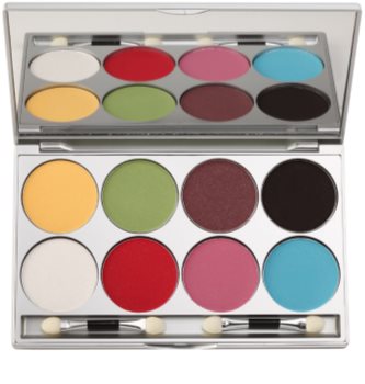 Kryolan Basic Eyes paleta de sombras cintilantes - 8 tons