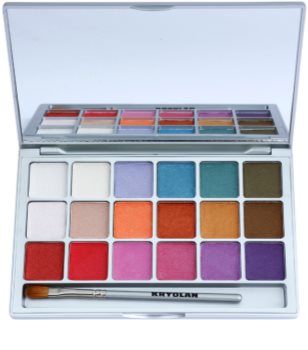 Kryolan Basic Eyes палітра тіней для повік 18 відтінків