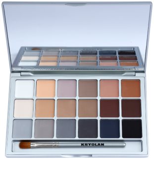 Kryolan Basic Eyes paleta očních stínů 18 barev