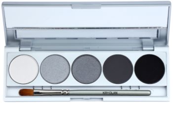 Kryolan Basic Eyes paleta očných tieňov 5 farieb so zrkadielkom a aplikátorom