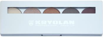 Kryolan Basic Eyes палітра тіней для повік 5 відтінків з дзеркальцем та аплікатором
