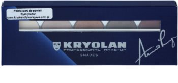 Kryolan Basic Eyes палітра тіней для повік 5 відтінків з дзеркальцем та аплікатором