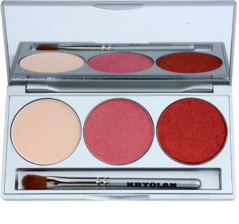 Kryolan Basic Eyes paleta očních stínů se zrcátkem a aplikátorem