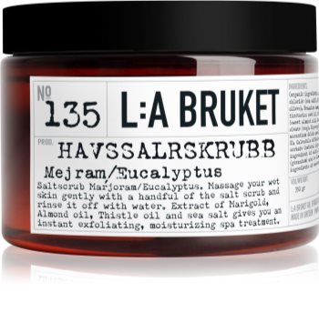 L:A Bruket Body telový peeling s majoránkou a eukalyptom
