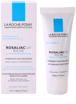 La Roche-Posay Rosaliac UV Riche crema calmante nutritiva para pieles sensibles con tendencia a las rojeces SPF 15