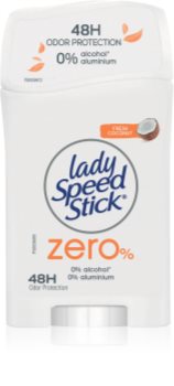 lady speed stick zero% fresh coconut