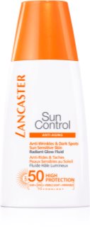 Lancaster Sun Control fluid autobronzant antirid cu efect de iluminare SPF 50