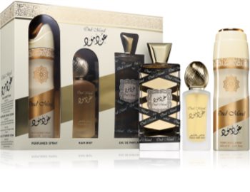 lattafa oud mood woda perfumowana 100 ml   zestaw 