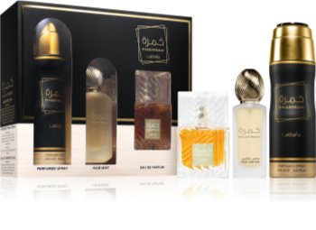 lattafa khamrah woda perfumowana 100 ml   zestaw 