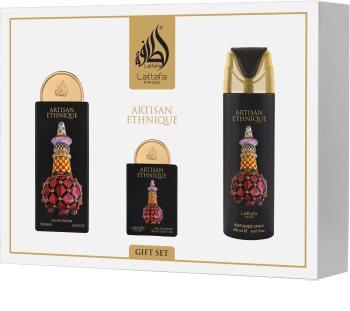 lattafa artisan ethnique woda perfumowana 100 ml   zestaw  