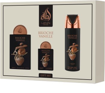 lattafa brioche vanille woda perfumowana 100 ml   zestaw  