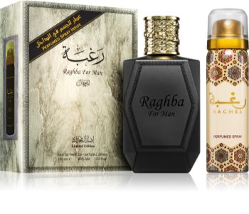 lattafa raghba for man woda perfumowana 100 ml   zestaw