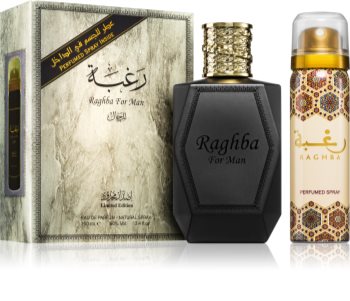 lattafa raghba for man woda perfumowana 100 ml   zestaw 