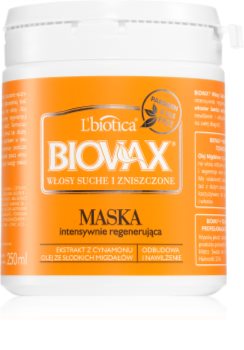 L’biotica Biovax Dry Hair regeneracijska in vlažilna maska za suhe in poškodovane lase