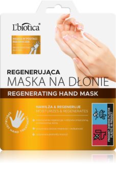 L’biotica Masks відновлююча маска для рук у формі рукавичок