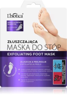 L’biotica Masks eksfoliacijske nogavice za mehčanje in vlaženje kože stopal